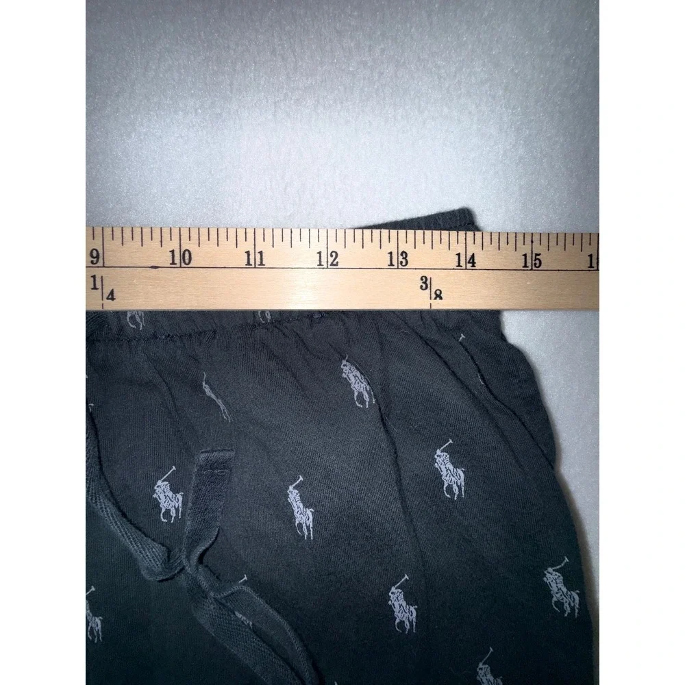 Polo Ralph Lauren Joggers Mens Size M Black  All Over Pony Sleepwear